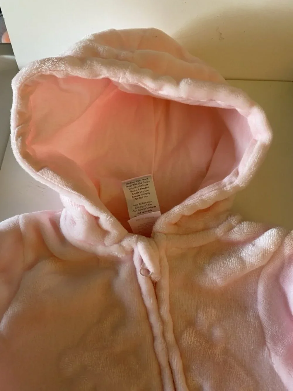 Little Beginnings Baby Girl Bear/Bunny Fleece Hooded Footy Coverup Pink 0-3 Mos